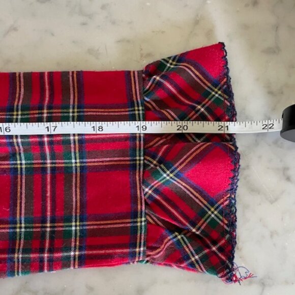 JANIE & JACK Bradbury Red Tartan Good Night Holiday Tartan Nightgown 12 - Picture 12 of 14